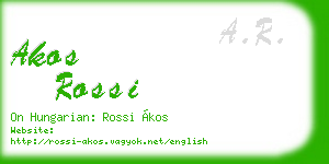 akos rossi business card