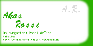 akos rossi business card